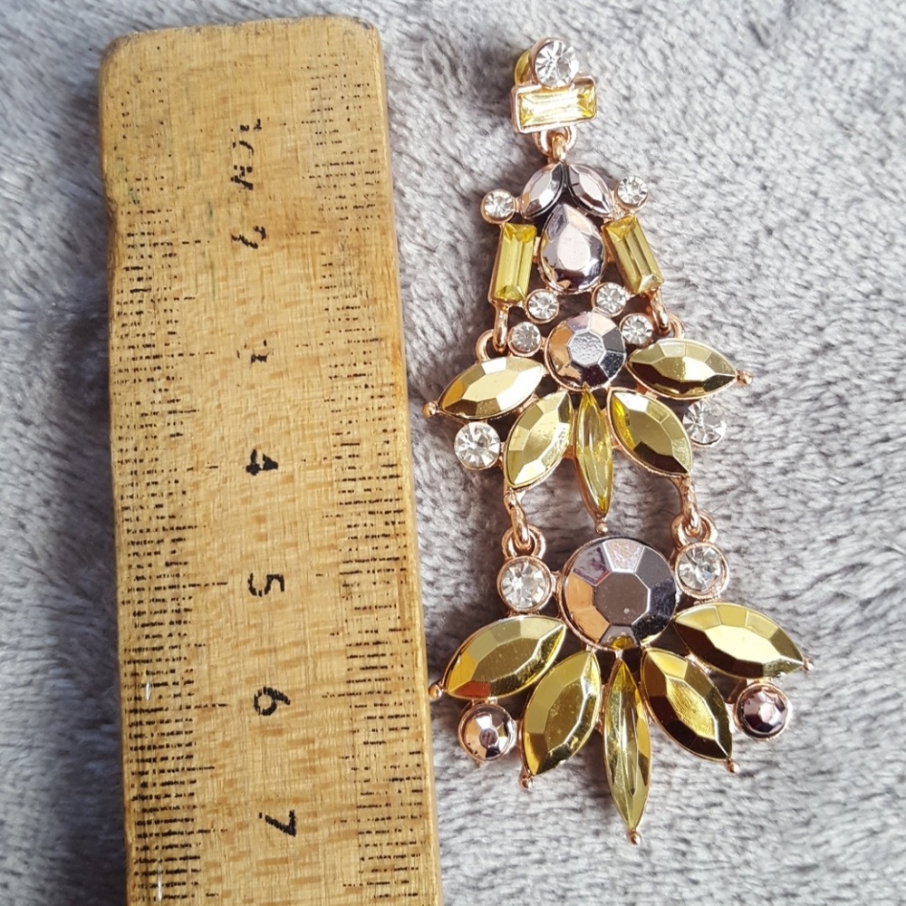 Rose gold statement earrings new - Picture 3 of 3